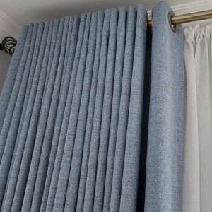 Light blue 100% block out curtain