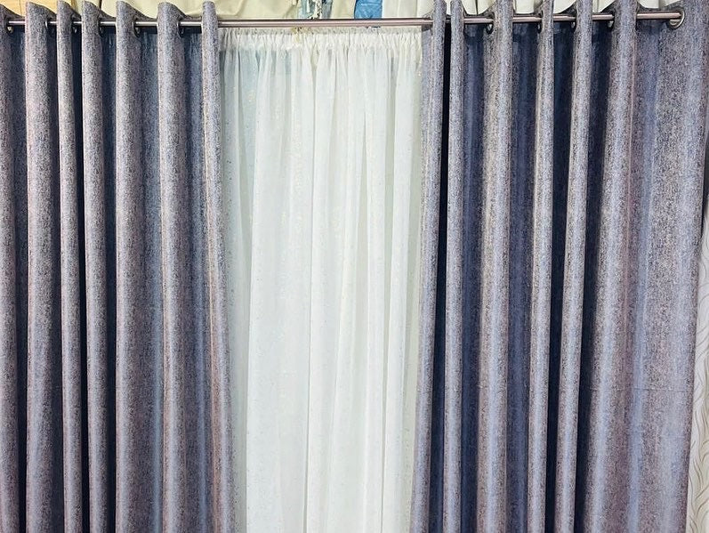 Purple cream D curtain