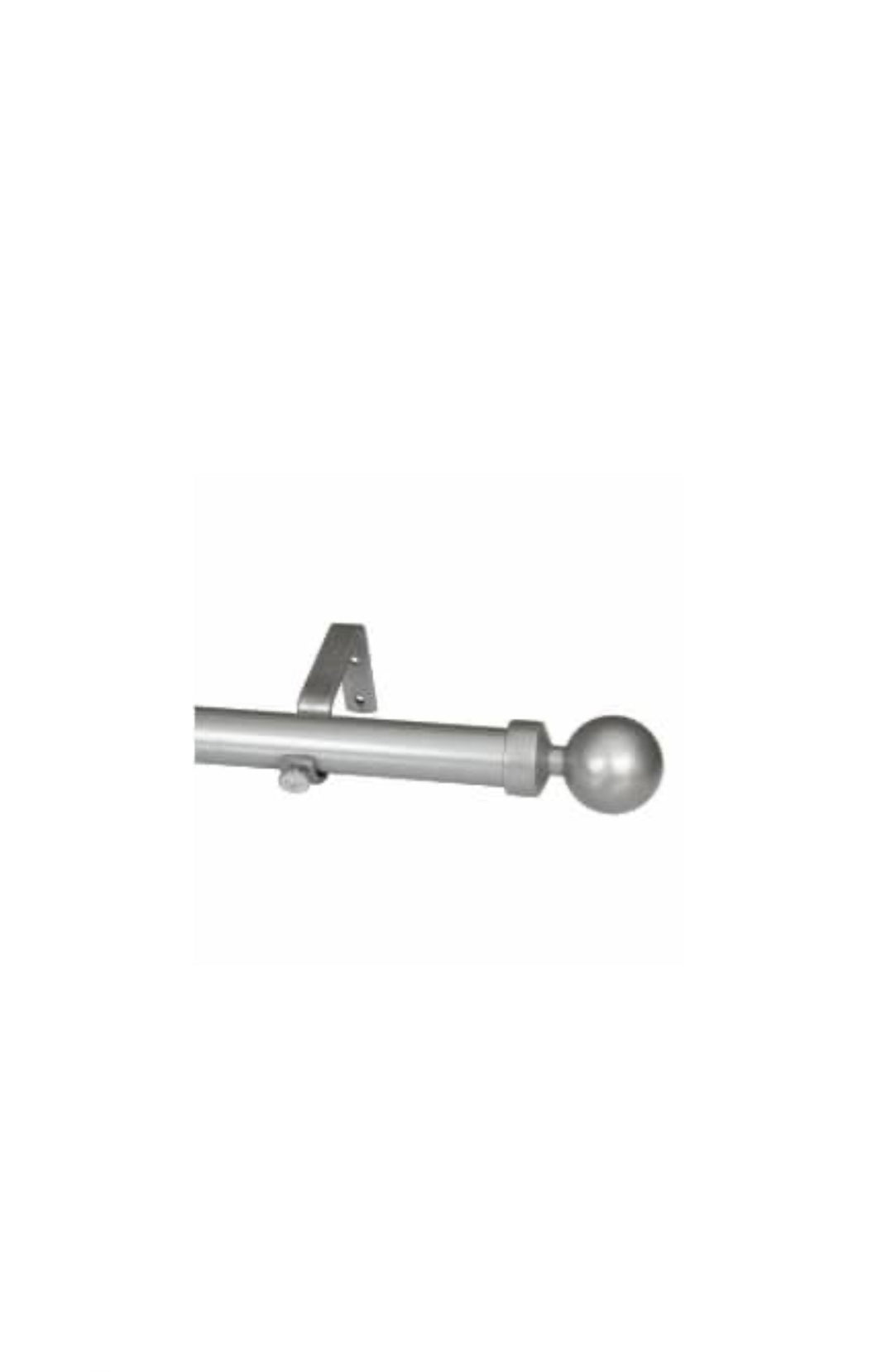 SILVER SINGLE CURTAIN ROD SET