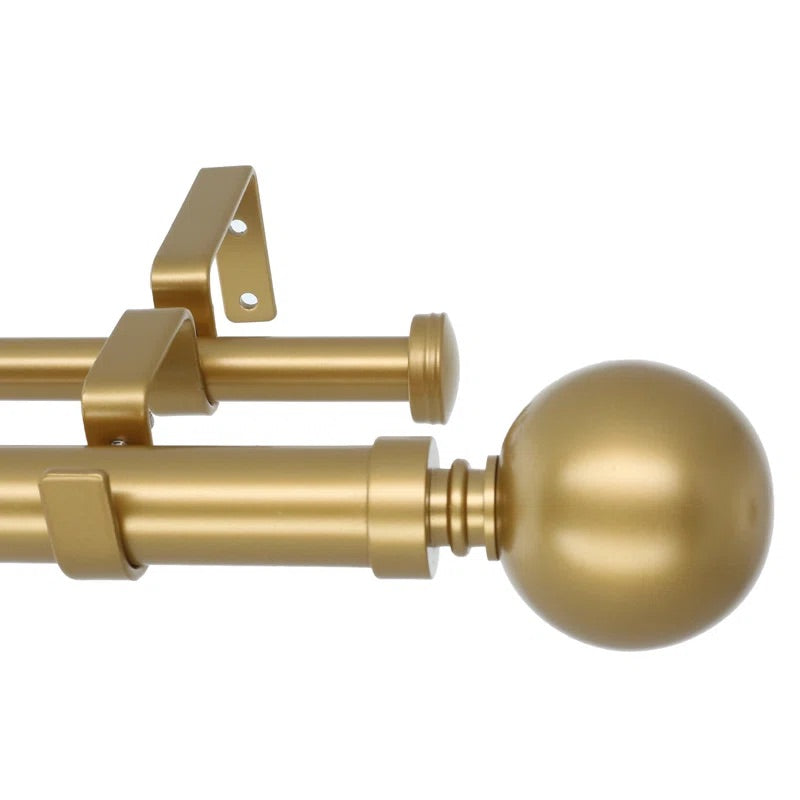 GOLD DOUBLE CURTAIN ROD SET