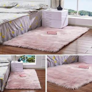 Square fluffy rug