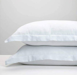 WHITE EGYPTIAN COTTON STANDARD PILLOW CASE SET-OXFORD 300tc