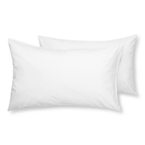 WHITE EGYPTIAN COTTON STANDARD PILLOW CASE SET-PLAIN 300tc