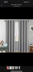 Light grey 100% block out curtain