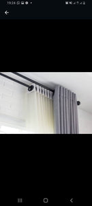 Light grey 100% block out curtain