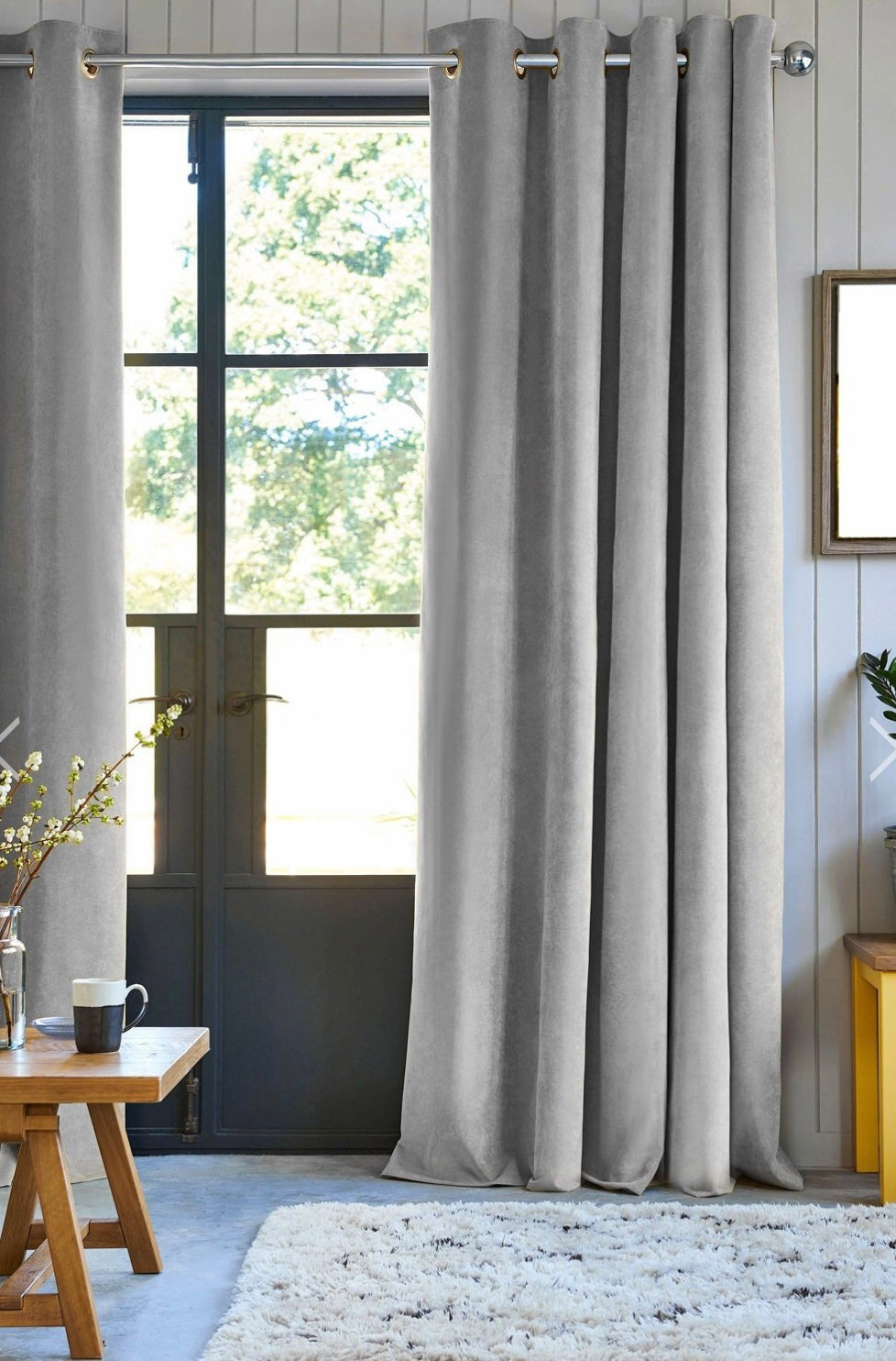 Gray Velvet curtain